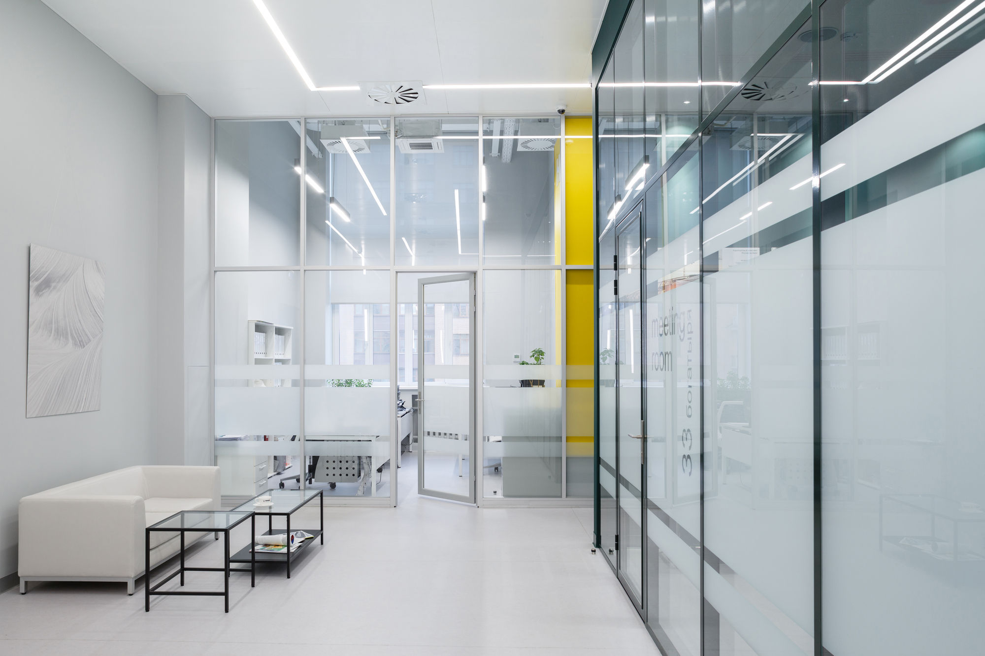 Фото Алюминиевые перегородки с остеклением NAYADA-Standart