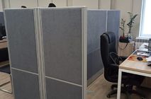 Nayada установила мобильные перегородки серии Nayada-Optima+ в офисе администрации супермаркетов Small.